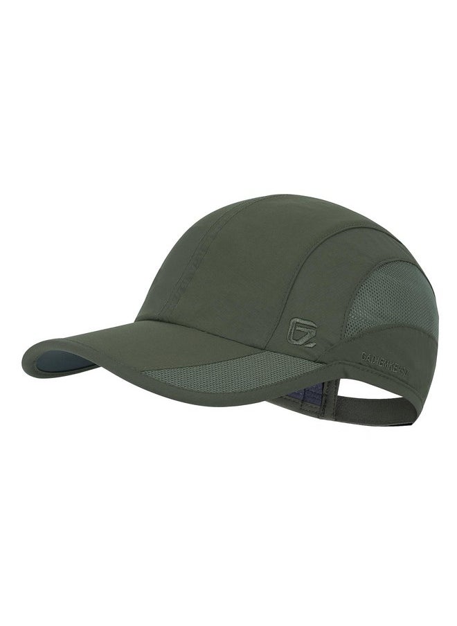 GADIEMKENSD - Cooling Running Hat Quick Dry Summer Baseball Cap Upf50+ Sports Sun Caps Breathable Mesh Trucker Dad Hats Unstructured For Golf Tennis Hiking Gym Travel Camping Army Green L - Image 1