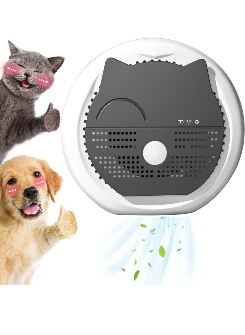 Excefore Smart Pet Smell Deodorizer, Litter Box Odor Eliminator, Auto On/Off, Rechargeable Dust-Free Litter Genie for Cat Litter Box, Bathroom Wardrobe and Small Area - Image 1