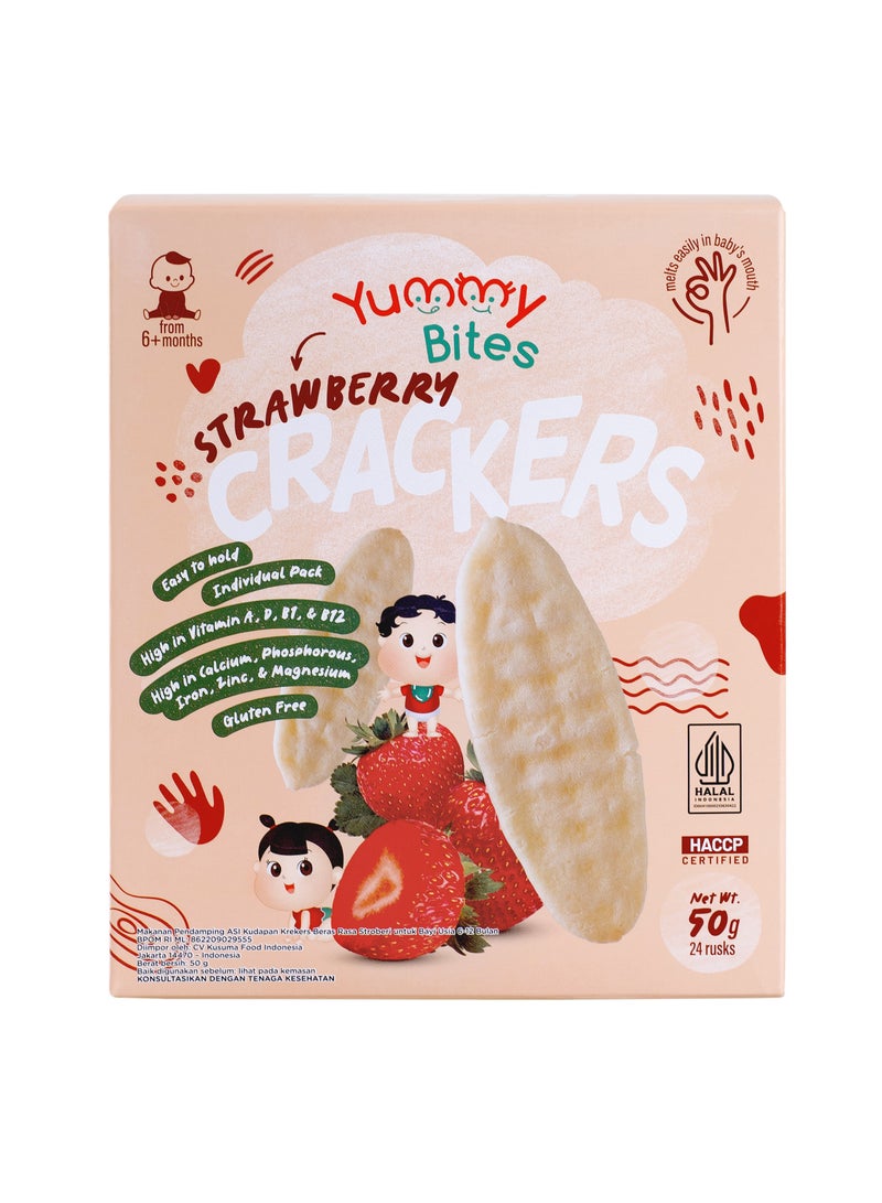 Yummy Bites Rice Cracker Strawberry - Image 1