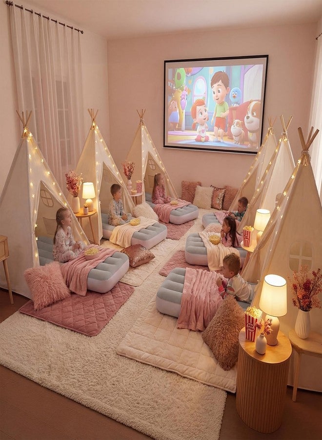 wilwolfer Kids Teepee Tent for Girls or Boys with Carry Case, Foldable Play Tent for Toddler Suit for Indoor and Outdoor Play, Protable Kids Playhouse Children Tent(Mat not Included) - Image 2