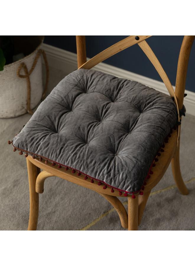 الأزرق جي دبليو وسادة كرسي طاولة مربعة ذات لون صلب وسادة كرسي الجلوس لفترة طويلة في غرفة المعيشة - Image 1