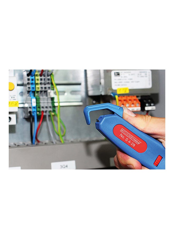 Weicon - WEICON Cable Stripper No. S 4 - 28  Stripping Blade with Retractable Hook Blade High Safety Universal Stripping Tool with Adjustable Cutting Depth Stripping Tool for Round Cables - Image 1