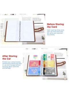 Excefore Credit Card Holder, Business Card Organizer Credit Cards Protector with 96 Card Slots RFID Blocking Business Cards Holder for Managing Your Different Cards to Prevent Loss or Damage (Pink)  - Image 3