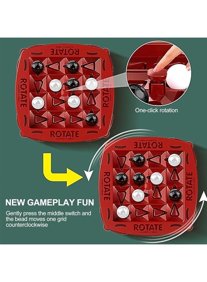 Chabeia Board Game for Children, Thinking and Strategy Game for 2 Players, black and white four-in-a-row game strategy toy, for Children, Ages 4 and Up - Image 5