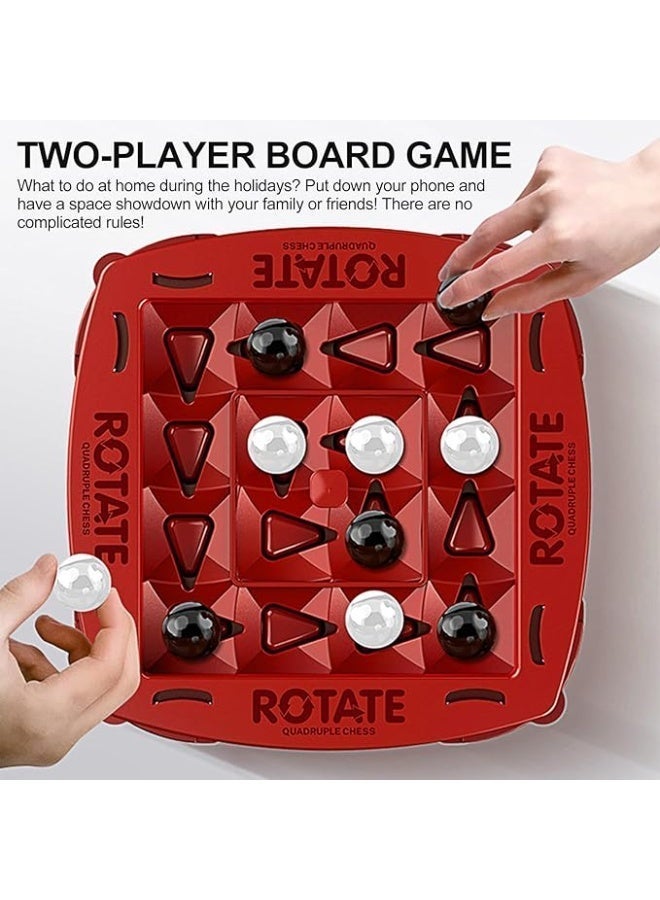 Chabeia Board Game for Children, Thinking and Strategy Game for 2 Players, black and white four-in-a-row game strategy toy, for Children, Ages 4 and Up - Image 2