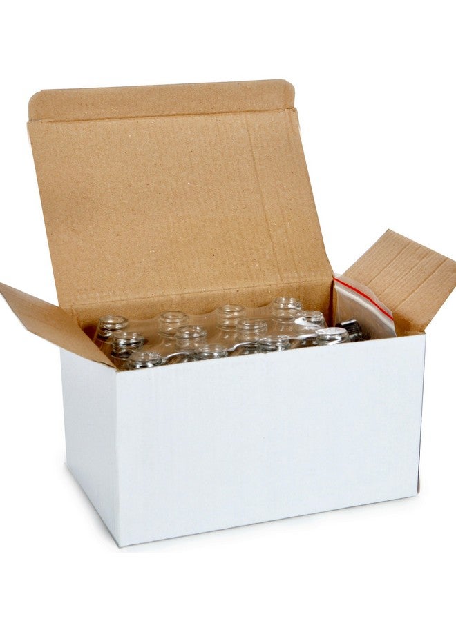 Vivaplex, 12, Clear, 2 oz Glass Bottles, with Lids - Image 4