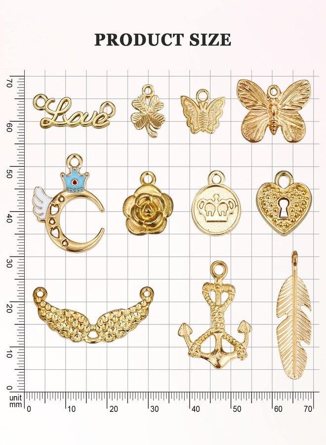 JIALEEY 110Pcs Assorted Gold Plated Enamel Pendants Charms for Jewelry Making Necklace Bracelet Craft Supplies - Image 3