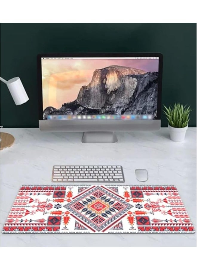 Univer Tang - Geometric Pattern Extended Mouse Pad XL, Large Gaming Desk Mat 80 x 30 cm, Anti-Slip Rubber Base, Stitched edges, Suitable for Gaming, Desktop, Office use (Abstract) - Image 1