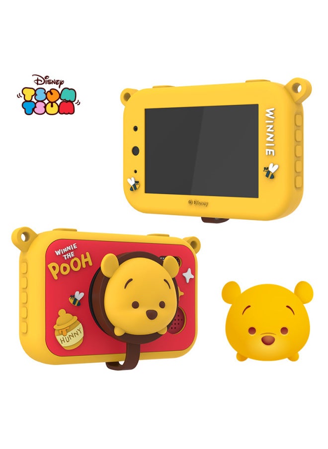 Disney Strawberry Bear Children's Digital Camera Can Take Pictures Of Baby Boys And Girls Shaking Sound Network Red HD Small SLR-Color:S5 Winnie The Pooey 16G  - Image 1