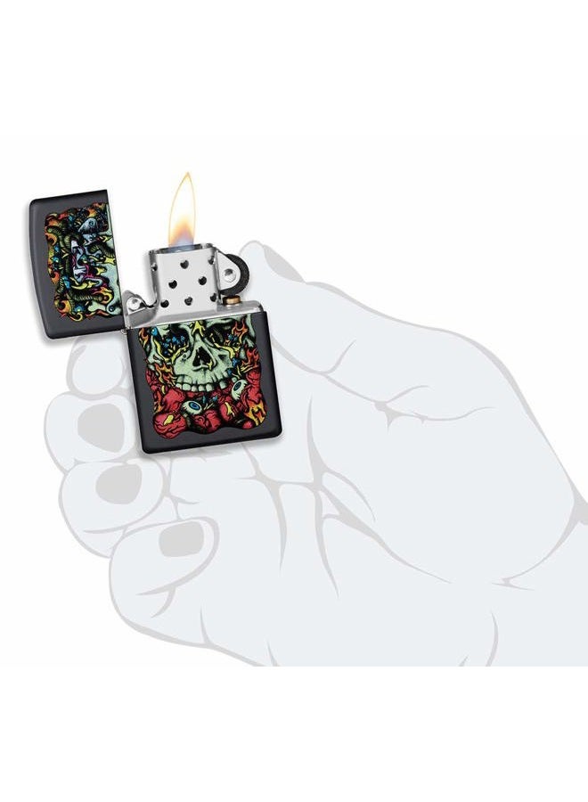 Zippo Dead Inside Design Black Matte Pocket Lighter - Image 5