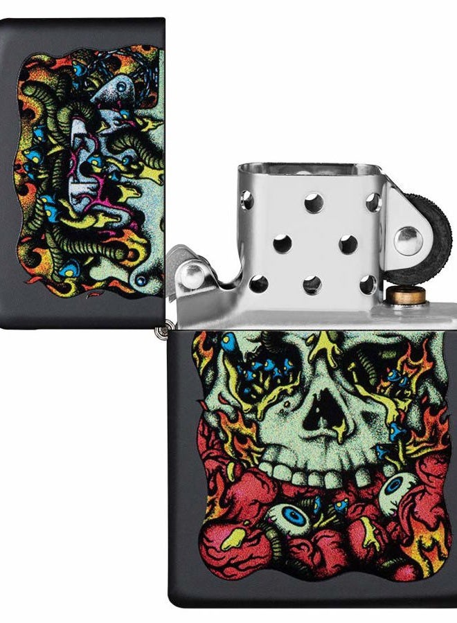 Zippo Dead Inside Design Black Matte Pocket Lighter - Image 4