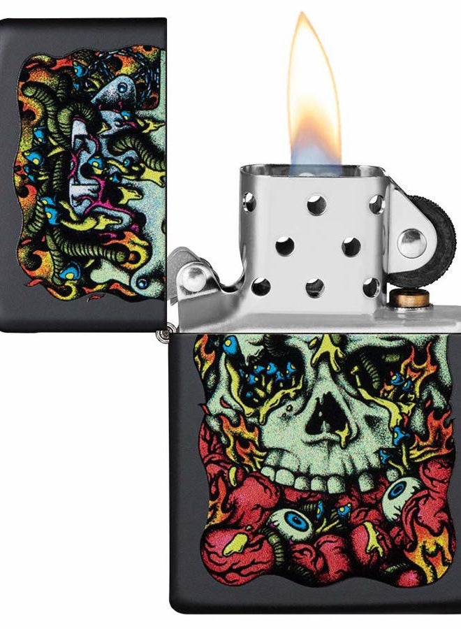 Zippo Dead Inside Design Black Matte Pocket Lighter - Image 3