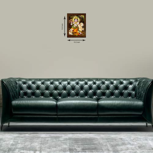 Indianara BAL KRISHNA Painting -Synthetic Wood, 27x30.5x1cm, Multicolour - Image 2