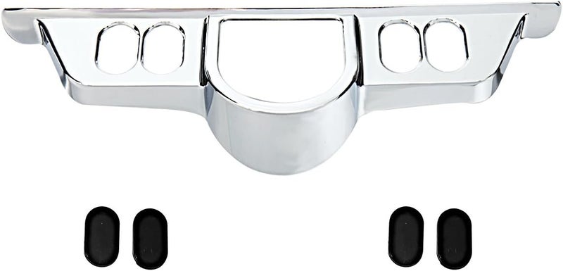 Rudyness Chrome Switch Dash Panel Accent Cover for Harley Touring Models 1996-2013 - Image 1
