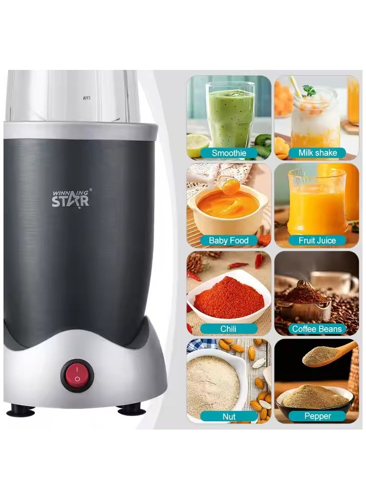 Winning Star 900W Multifunctional Blender & Juicer | High-Power Smoothie Maker with Portable Cup & Travel Mug - Image 3