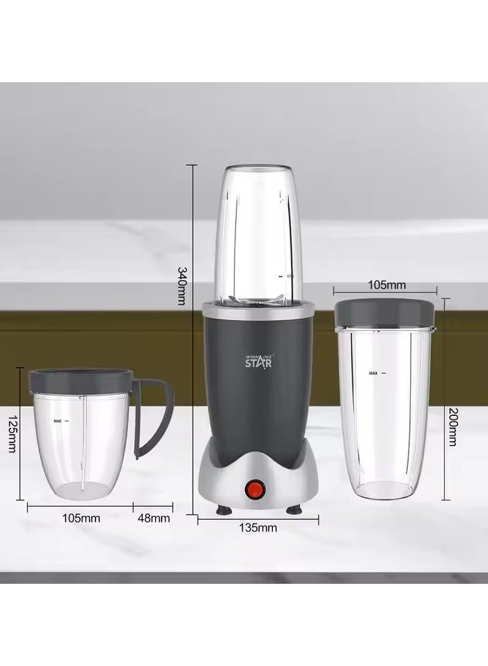 Winning Star 900W Multifunctional Blender & Juicer | High-Power Smoothie Maker with Portable Cup & Travel Mug - Image 4