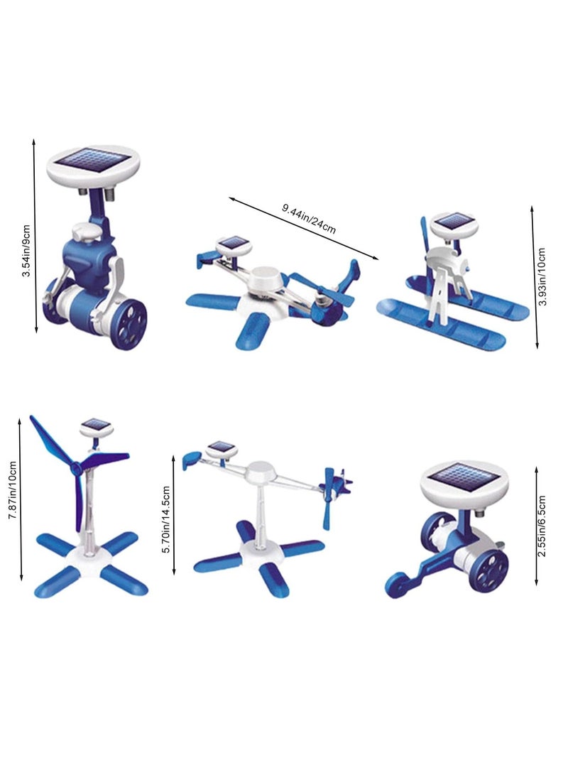 TOYMANIA Educational 6 in 1 Solar Energy KIT Game for Kids. | with 6 Amazing Different Working Robot Models. | Science and Solar Energy KIT Game for Kids. (Blue Color)  - Image 2