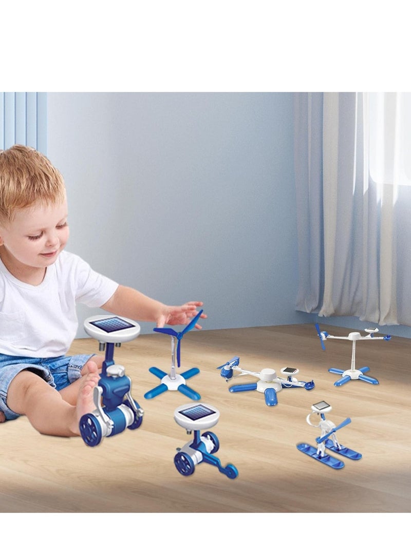 TOYMANIA Educational 6 in 1 Solar Energy KIT Game for Kids. | with 6 Amazing Different Working Robot Models. | Science and Solar Energy KIT Game for Kids. (Blue Color)  - Image 4