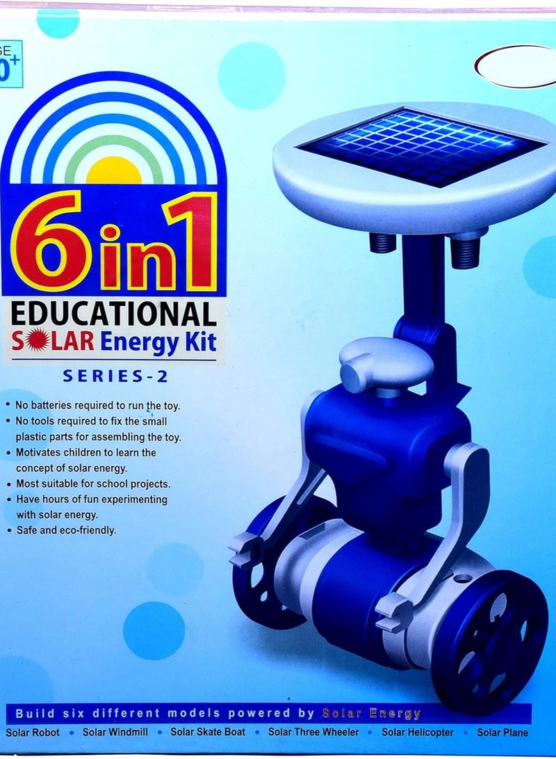 TOYMANIA Educational 6 in 1 Solar Energy KIT Game for Kids. | with 6 Amazing Different Working Robot Models. | Science and Solar Energy KIT Game for Kids. (Blue Color)  - Image 5
