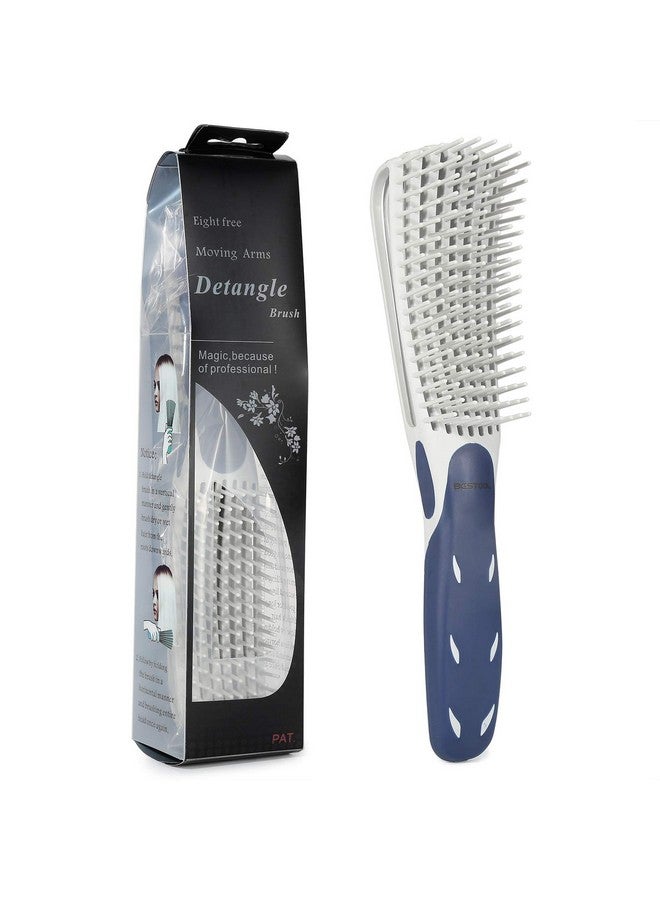 BESTOOL Detangling Brush for Curly and Natural Black Hair, Afro 3/4abc Texture, Faster and Easier Detangling of Wet or Dry Hair with No Pain (Blue) - Image 1