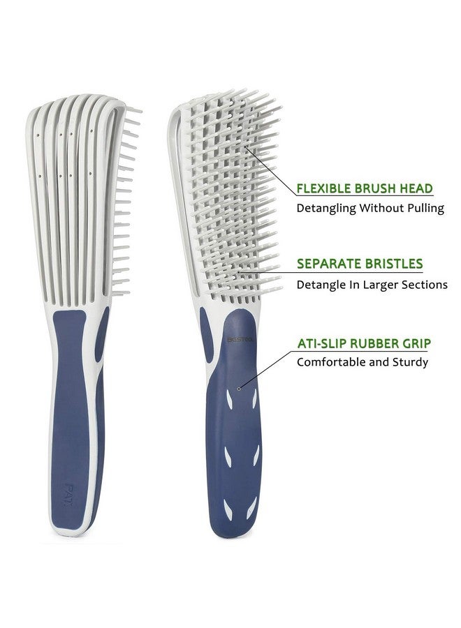 BESTOOL Detangling Brush for Curly and Natural Black Hair, Afro 3/4abc Texture, Faster and Easier Detangling of Wet or Dry Hair with No Pain (Blue) - Image 2