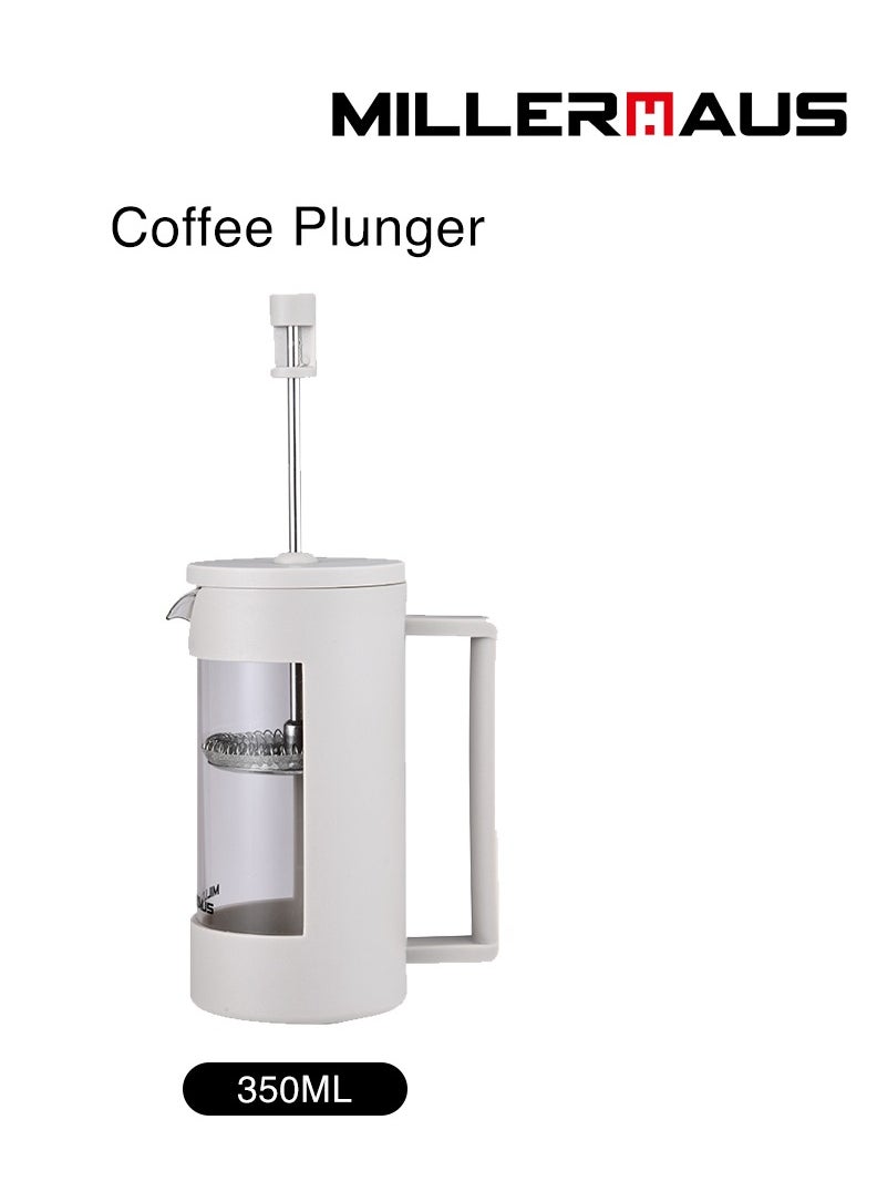 MILLERHAUS Millerhaus Coffee Plunger 350Ml Glass, Thickened Borosilicate Glass Coffee Press with Filter Screens  - Image 2