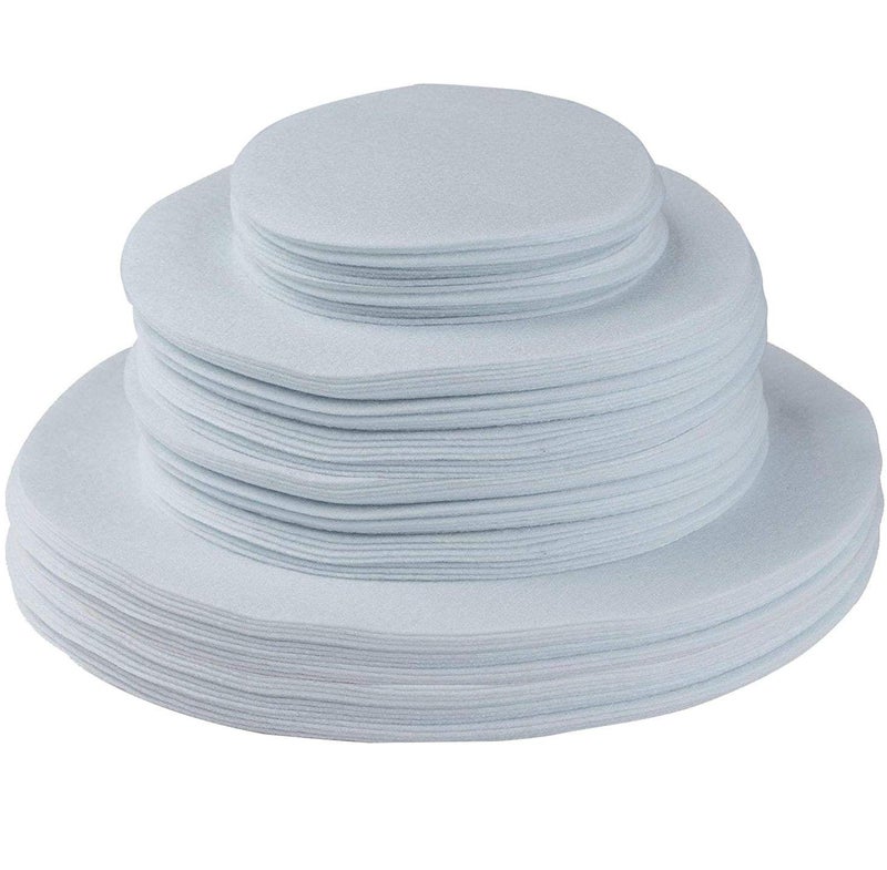 96 Pcs Felt Plate Dividers For Stacking Dish Protectors For Storing China Thick Pads Plate Separators For Storage in Cabinet with 3 Different Sizes Round White WHITE 96
