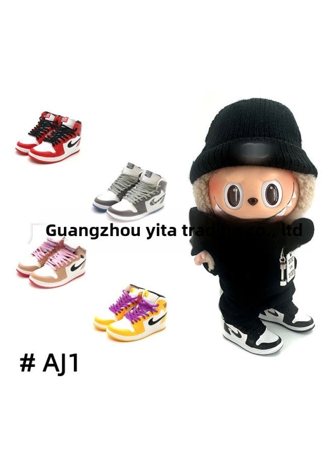 Labubu Labubu Doll 17cm Shoe Model 5cm Vinyl Toy Hand-made Blind Box AJ1 Pair-Color:19. Little Festive - Image 2