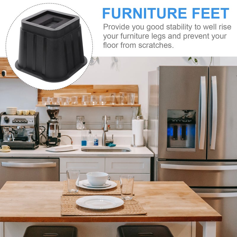 4 Sets Furniture Levelers Furniture Feet Leg Leveler Furniture Risers Hardwood Floor Protector - Image 4