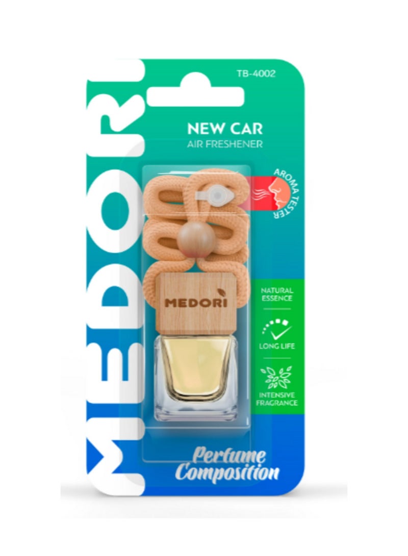 MEDORI Special Luxury liquid hanging car air freshener in a blister package and has a scent tester. Fragrance With an exotic and enchanting Aroma analogous to New Car. The Fragrance is made in France 6 ml  - Image 1