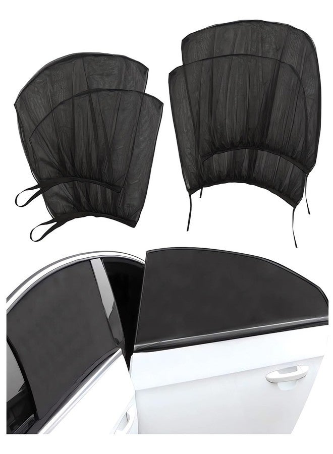 Webahow 4 Packs Universal Car Window Screens - 2023 New Car Window Covers Sun Shades with UV Protection, Window Shades for Car Side Windows, Mesh Window Screen Privacy Car Window Covers Net for Camping - Image 1