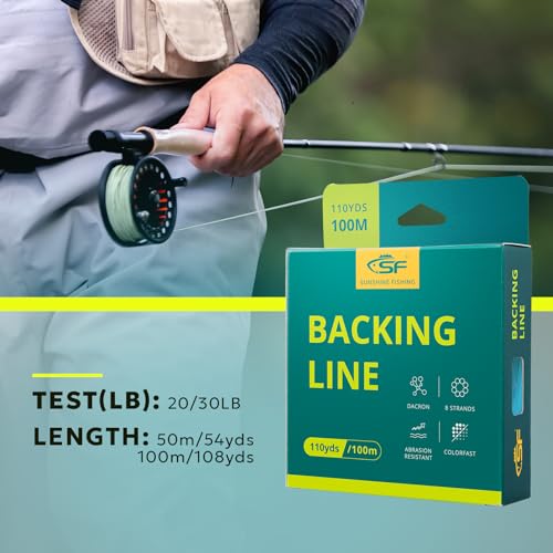 SF Fly Fishing Dacron Braided Backing Line Trout Line 30LB 100m/108yds Green - Image 2