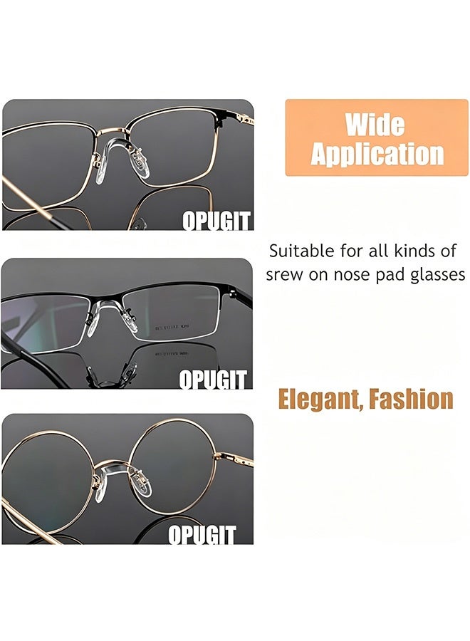 GD 15 Pairs U-Shaped Nose Pads for Glasses Anti-Slip Integrated Eyeglass Nose Pads Screw-in eyeglass nose piece - Soft Eyewear Nose Cushions for Kids Glasses Sunglasses Reading Glasses (Clear) - Image 4