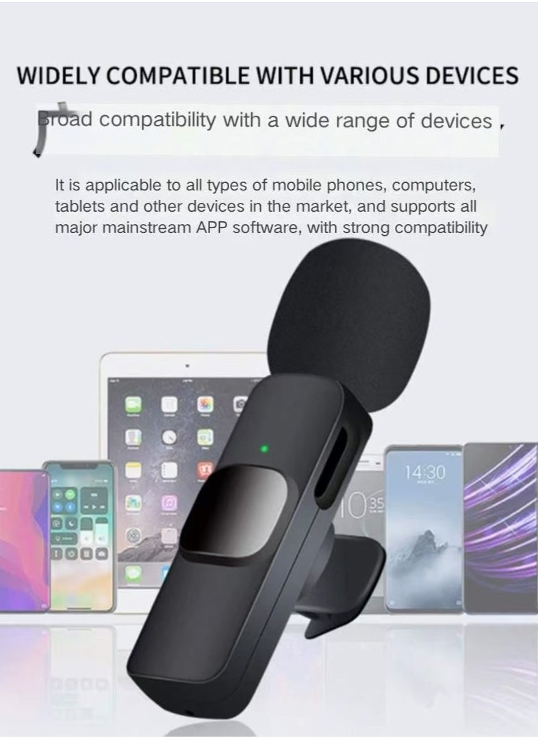Generic Wireless Lavalier Microphone for iPhone, iPad- Plug-Play Wireless Mic with 2 Microphone for iPhone port and Video Recording- Interview- Vlog- Auto Sync and Noise Reduction  - Image 4