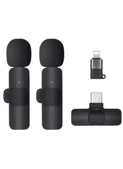 Generic Wireless Lavalier Microphone for iPhone, iPad- Plug-Play Wireless Mic with 2 Microphone for iPhone port and Video Recording- Interview- Vlog- Auto Sync and Noise Reduction  - Image 2