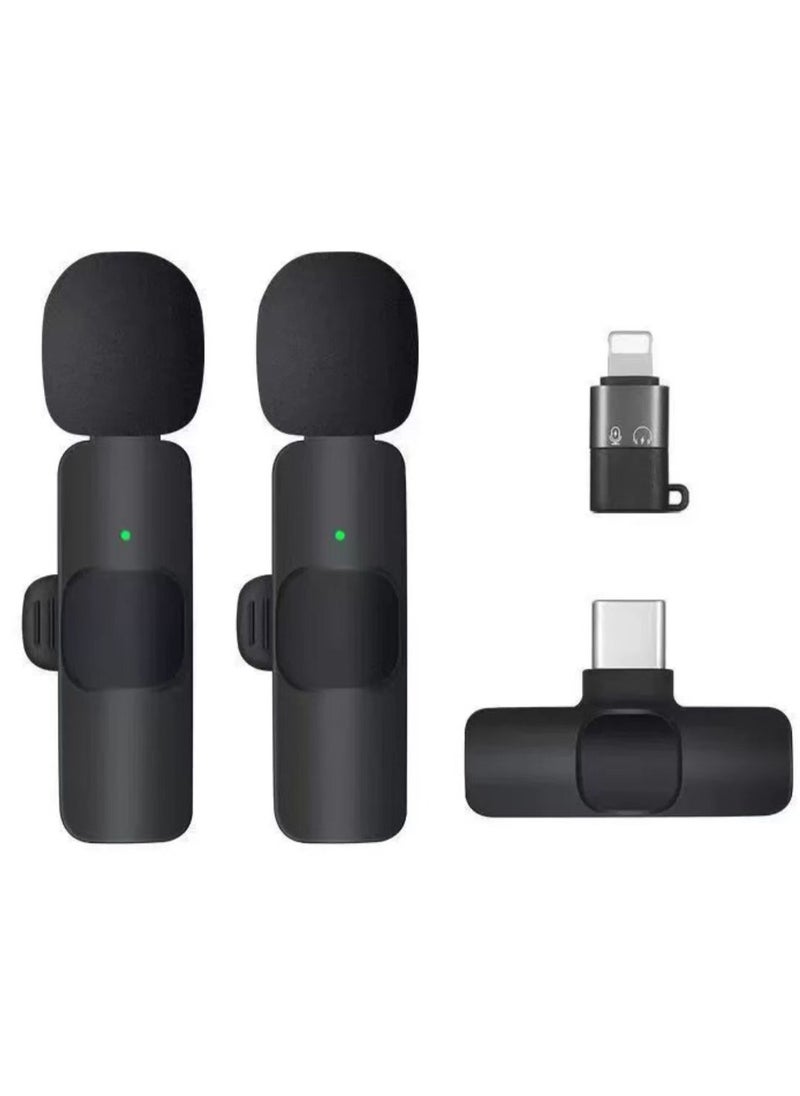 Generic Wireless Lavalier Microphone for iPhone, iPad- Plug-Play Wireless Mic with 2 Microphone for iPhone port and Video Recording- Interview- Vlog- Auto Sync and Noise Reduction  - Image 2