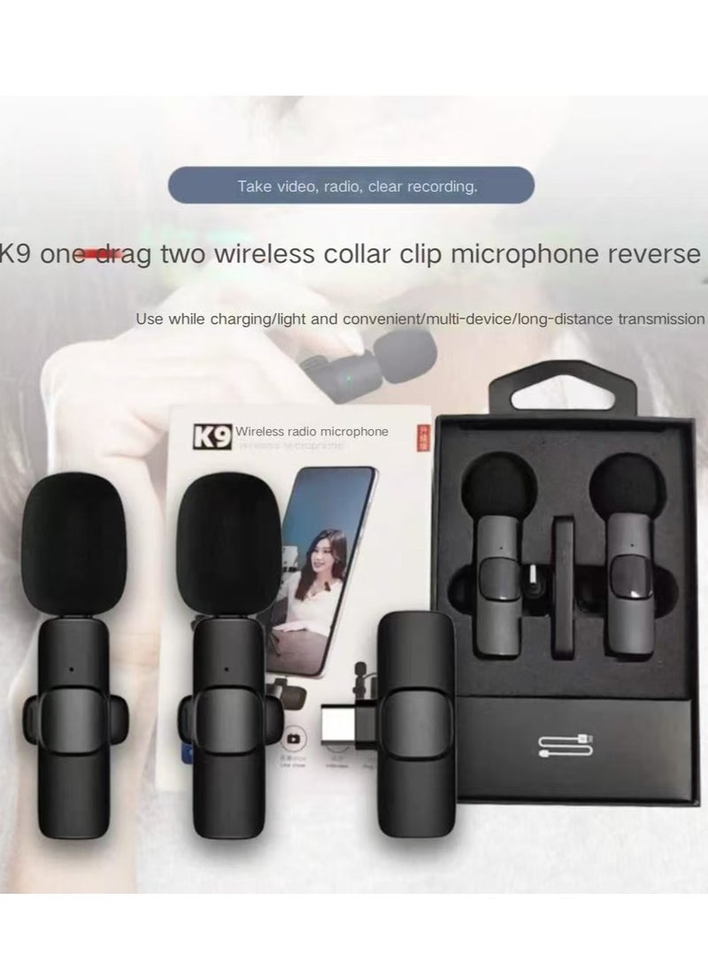Generic Wireless Lavalier Microphone for iPhone, iPad- Plug-Play Wireless Mic with 2 Microphone for iPhone port and Video Recording- Interview- Vlog- Auto Sync and Noise Reduction  - Image 1