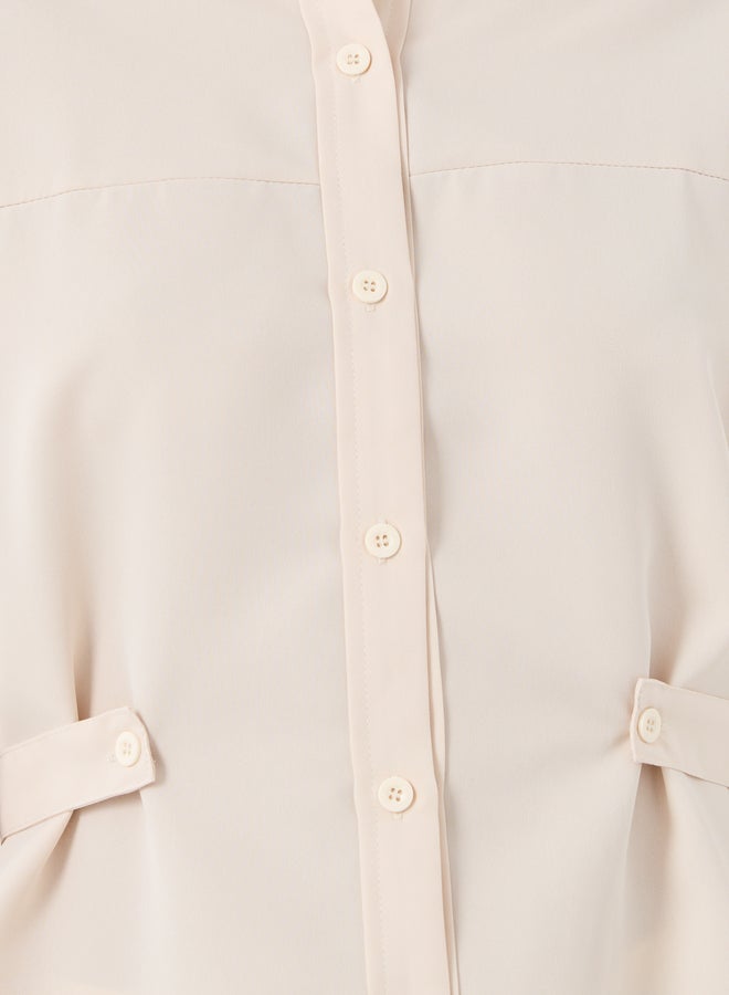 Styli Solid Buttoned Spread Collar Shirt - Image 3