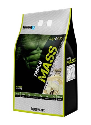 laperva Triple Mass Gainer Protein Powder, High Calorie Weight Gainer with Glutamine & Added Essential Fatty Acids, Creatine Blend +10 gm of BCAA (Vanilla Caramel, 13.2LB) - pzsku/Z2EA10E44213C82C9A3E0Z/45/_/1686573865/cfb24a03-017a-4060-8c45-3656777e4d2f