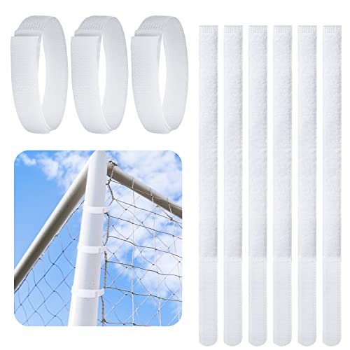 Chalyna 30 Pcs Goal Net Straps Soccer Attachment Trap White for Holding Nets to The Goal Posts for Boys Kids Training 14 x 0.8 Inch(Simple Style) - Image 1