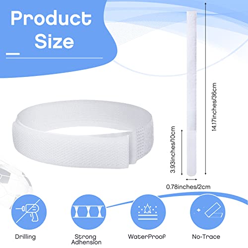 Chalyna 30 Pcs Goal Net Straps Soccer Attachment Trap White for Holding Nets to The Goal Posts for Boys Kids Training 14 x 0.8 Inch(Simple Style) - Image 2