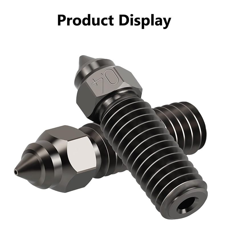 3D Printer Nozzle: 0.4mm Hardened Steel - Wear Resistant High Temperature Nozzle Kit for FDM 3D Printer Upgrade & Extruder Maintenance - Image 3