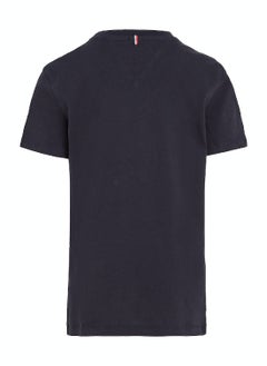 TOMMY HILFIGER Boys' Essential Organic Cotton T-Shirt, Navy  - Image 4