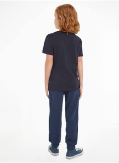 TOMMY HILFIGER Boys' Essential Organic Cotton T-Shirt, Navy  - Image 2