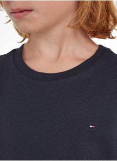 TOMMY HILFIGER Boys' Essential Organic Cotton T-Shirt, Navy  - Image 3