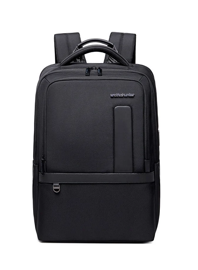 Arctic Hunter  Expandable Laptop Backpack Water Repellent School Office Travel Day Pack with Built in USB port, B00490, Black  | Best Price UAE