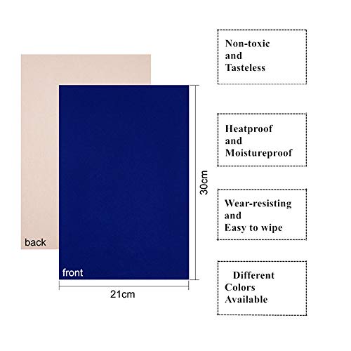 BENECREAT 20PCS Blue Velvet Fabric Sticky Back Adhesive Back Sheets, A4 Sheet (8.3" x 11.8"), Self-Adhesive Durable and Water Resistant Multi-Purpose for Festival Art and Craft Making - Image 2