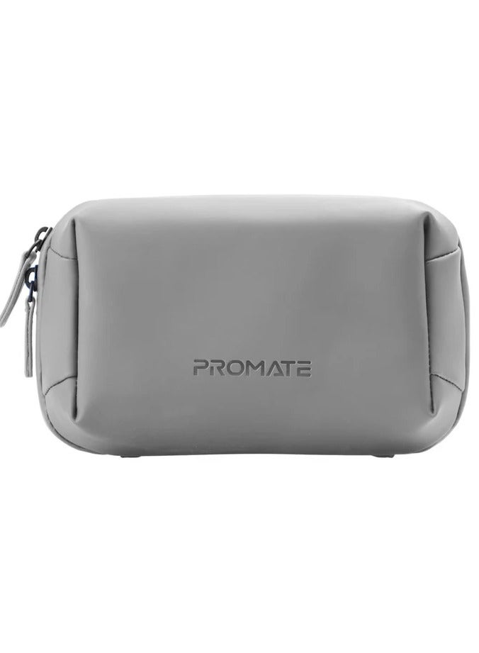 PROMATE Compact Tech Essential Organizer Pouch Bag with Multiple Compartments - silver - Image 1