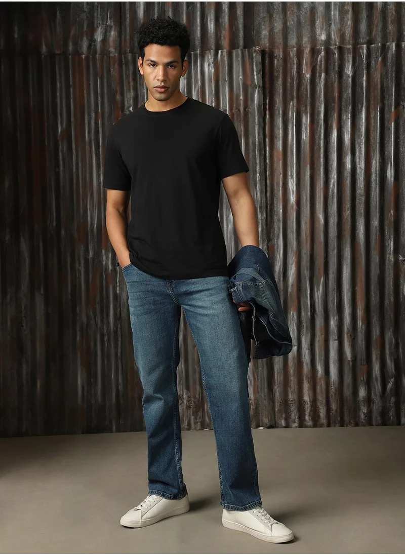هاي ستار Men's Indigo 100% Cotton Distressed Jeans