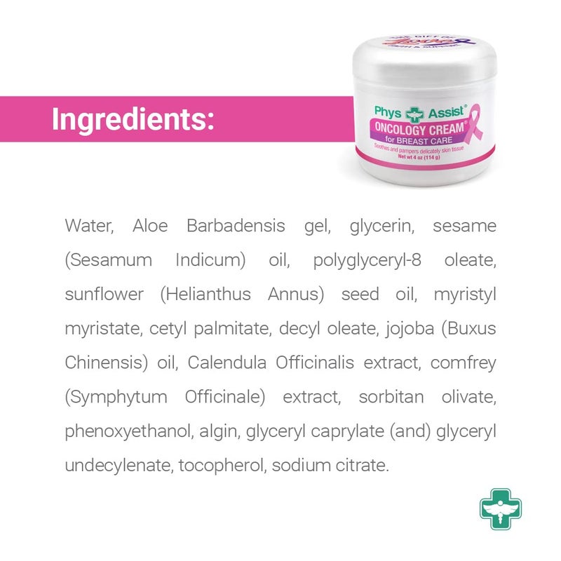 PhysAssist Oncology Cream for Breast Care Soothes and Pampers Delicately skin tissue. 4 oz - Image 4